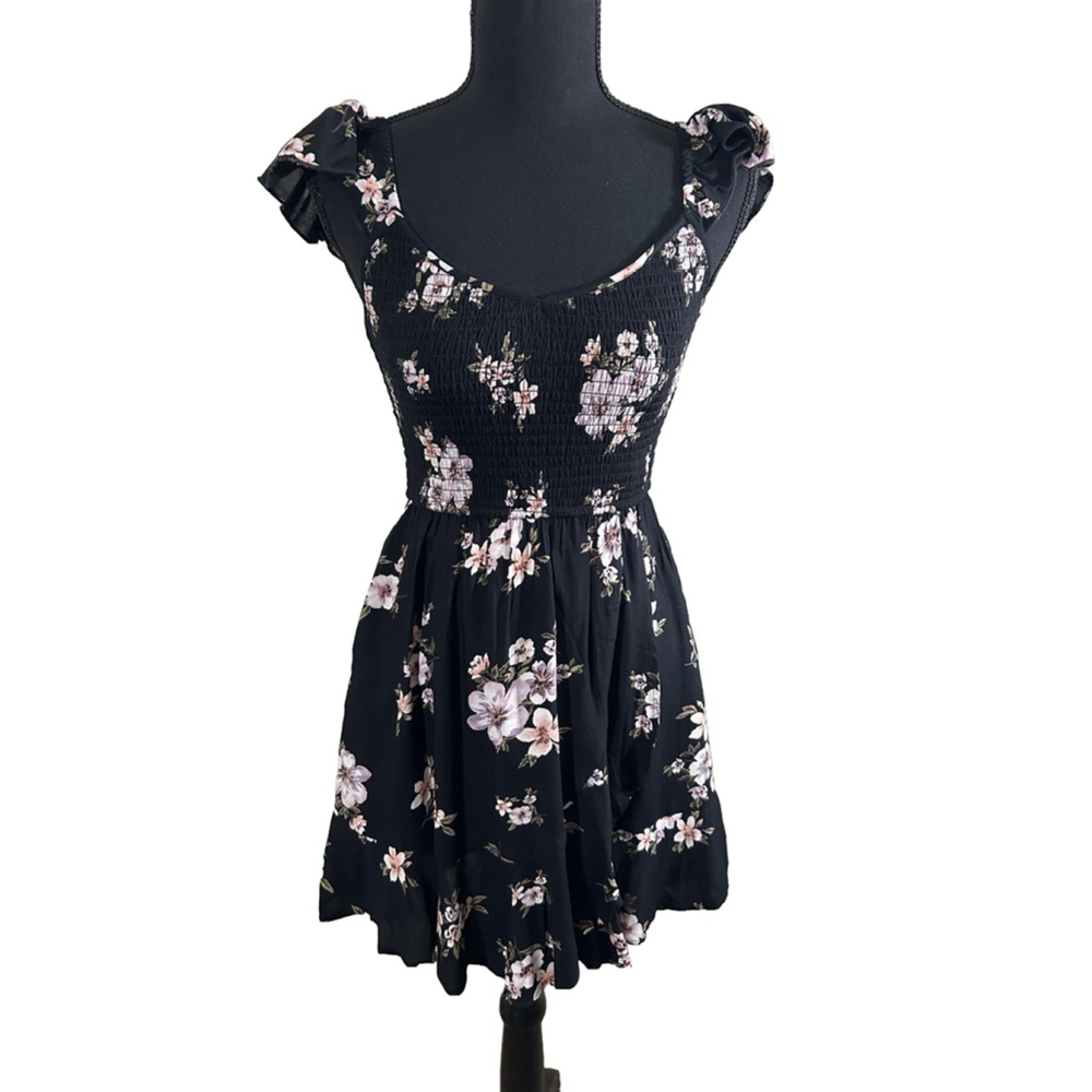 NWT Women's Band of Gypsies Collective Dress XS Black Floral
